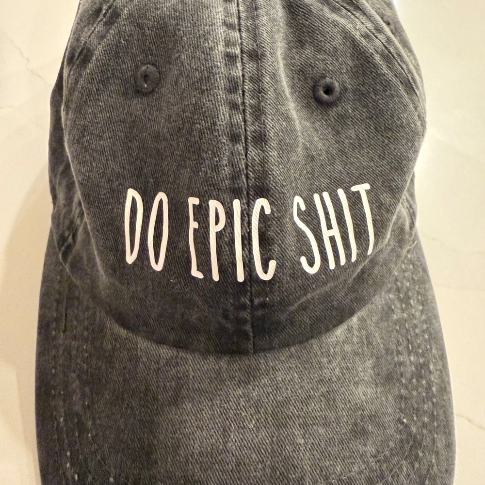 Do Epic S**t Graphic Baseball Cap Distressed Adjustable Strap Funny Motivational